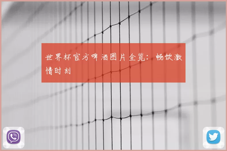 世界杯官方啤酒图片全览：畅饮激情时刻