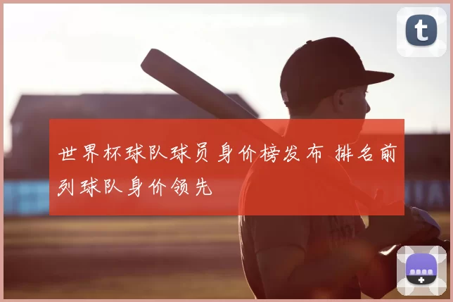 世界杯球队球员身价榜发布 排名前列球队身价领先